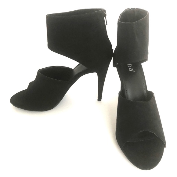 Diba Womens Sandals Size 8 Black Heeled - Picture 3 of 6